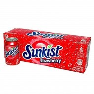 Sunkist Strawberry American Soda 12oz (355ml) - 12 Pack